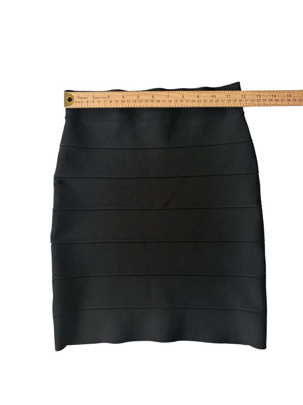 BCBGMaxAzria Simone Black Bandage Power Skirt Size Medium - Picture 3 of 7